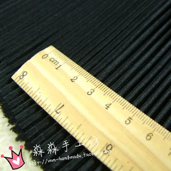 1psc Pressitud purustatud imiteerisid silk satin plisseeritud kangast riided Puhta värvi Pinstripe kleidi riie