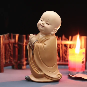 Budistliku Väike Munk Kujud Figuriin Skulptuur, Käsitöö Auto, Kodu, Kaunistused, Lapsed, Täiskasvanud Pulmad Engagement Kodu Kaunistamiseks
