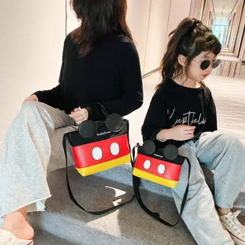 Disney Miki Hiire koomiks armas laste ema-lapse käekott naiste õla messenger bag telefon mündi kott