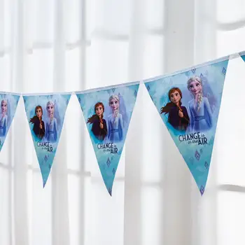Külmutatud Sünnipäeva Banner Decor Baby Shower Sünnipäeva Cup Plaat Laudlina Lauanõud Sinine Külmutatud Printsess Teema Poole Tarvikud