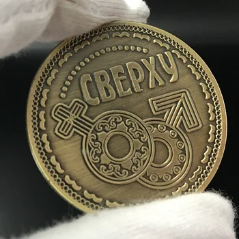 Vene Mehed ja Naised Armastavad mälestusmünte Soolise Sümbol Kollektsiooni Münt Huvitav Käsitöö Münte Kingituste Kaunistamiseks