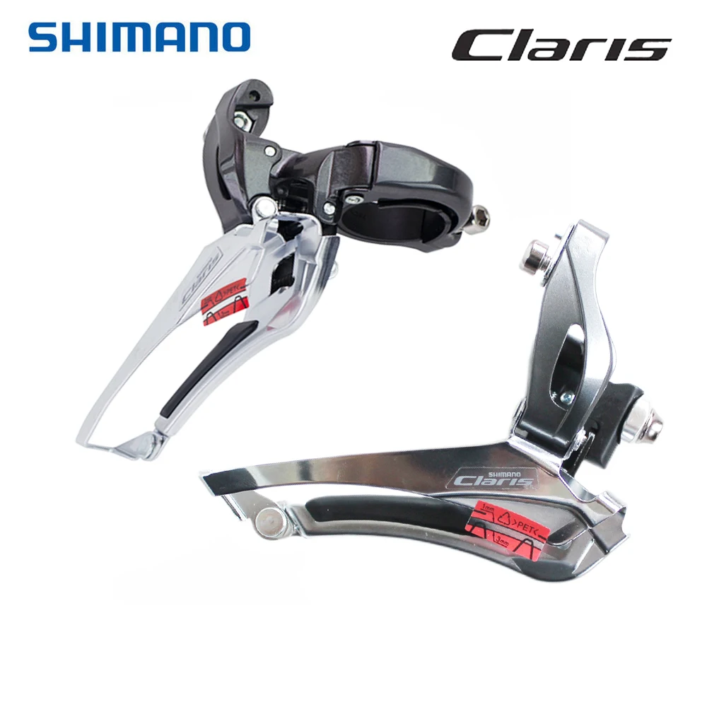 Shimano Claris FD-R2000 Ees Derailleur Road Bike Jalgratta 2x8 Kiirus R2000 ees derailleurs Braze sisse / U-31.8 mm Must