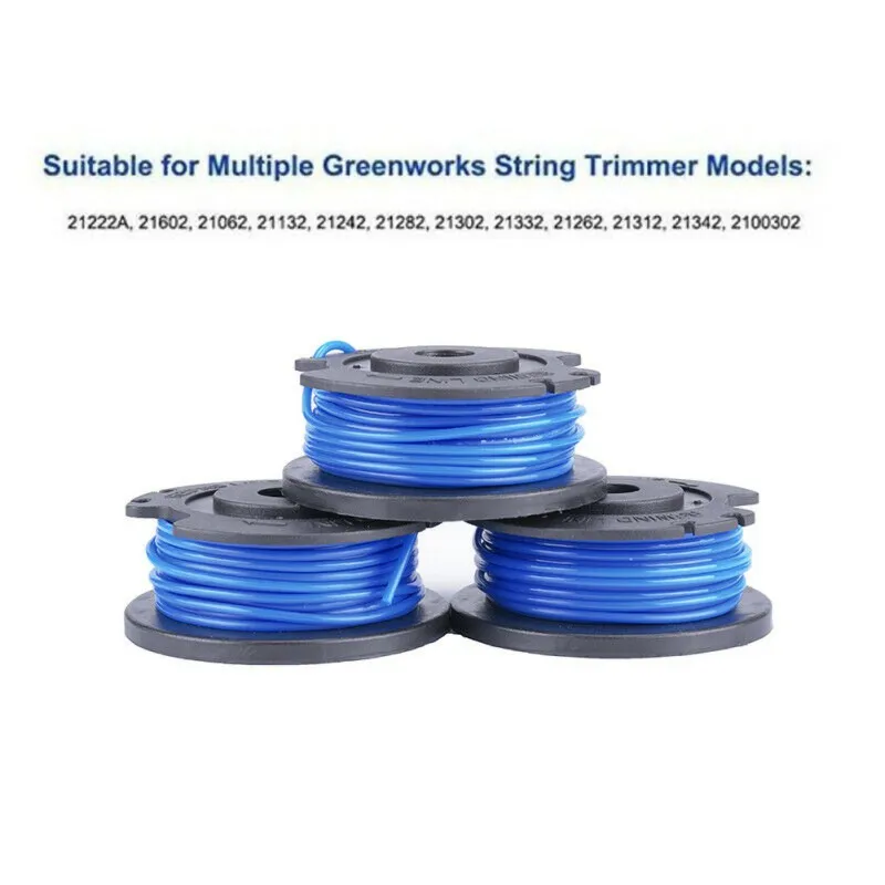 3tk String trimmerijõhv Greenworks Asendamine String Trimmer Rull Line Kevadel Weed Edger Poolid Muru Trimmer Tööriist