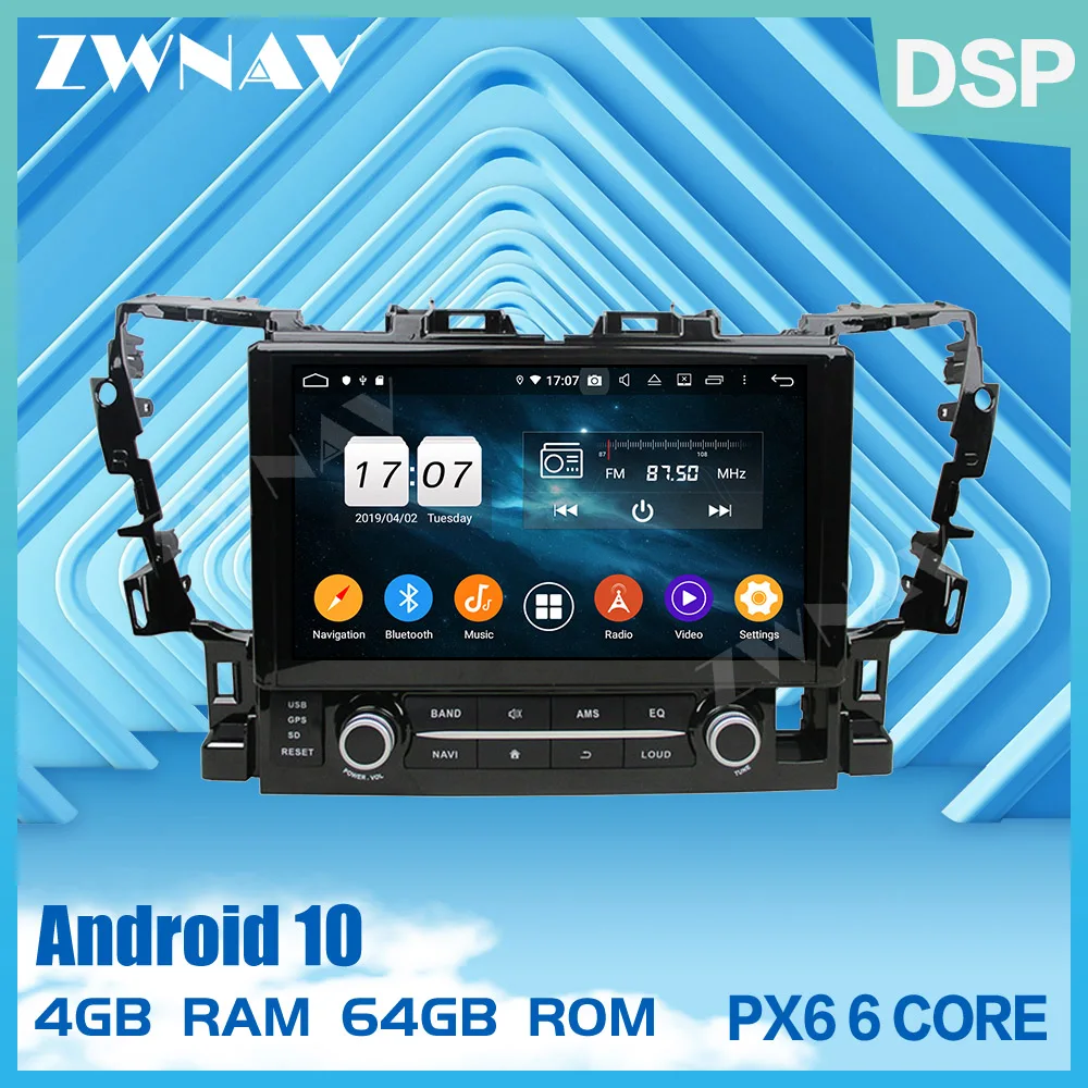 2 din IPS PX6 touch ekraaniga Android 10.0 Auto Multimeedia mängija Toyota Alphard-2018 audio stereo raadio GPS navi juhtseade