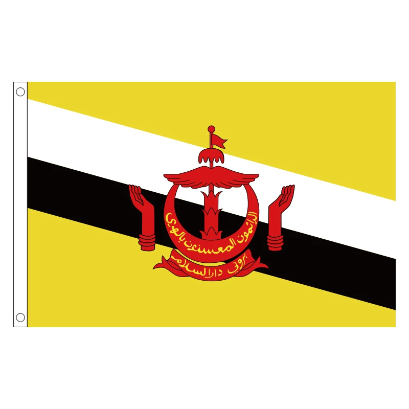 Tasuta kohaletoimetamine xvggdg 90 x 150cm Brunei flag Banner Rippuvad Riikide lippe Brunei banner