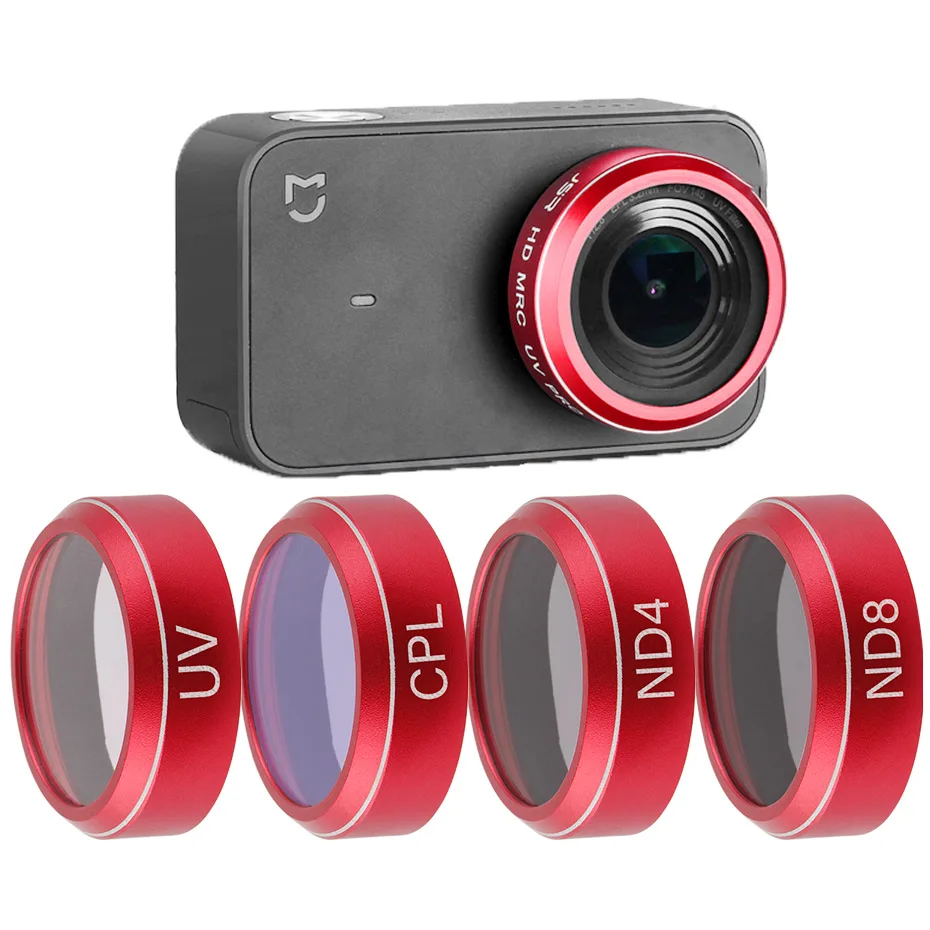 Mijia 4K Action Kaamera Filter UV CPL ND 4 8 Neutral Density Filtrid Seatud Xiaomi Mi jia Mini 4K Spordi Kaamera Objektiiv Tarvikud