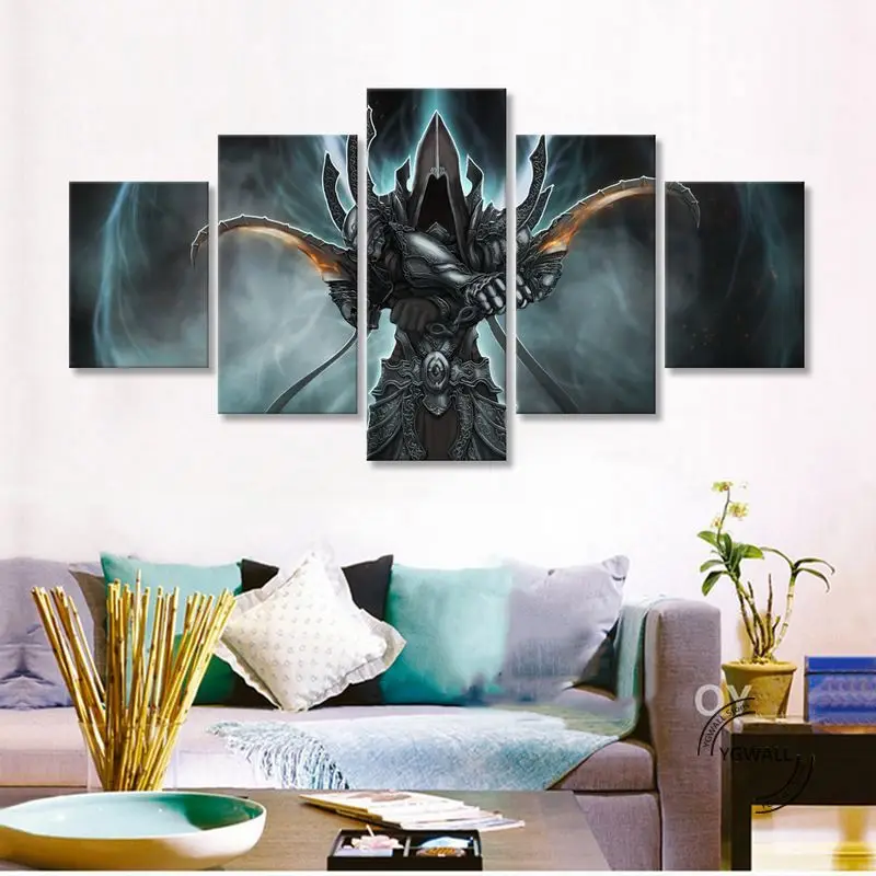Diablo3 Pimeduse Ingel, Deemon Tiivad Seina Art Lõuend Maalid 5 Tükki Pildid Prindib Home Decor Plakati Eest Elutuba