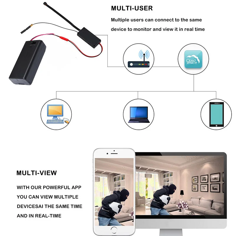 HD 1080P DIY Kaasaskantav WiFi IP Mini Kaamera P2P Juhtmeta Mikro-webcam mini Videokaamera Video Recorder Toetada Remote Vaatamine