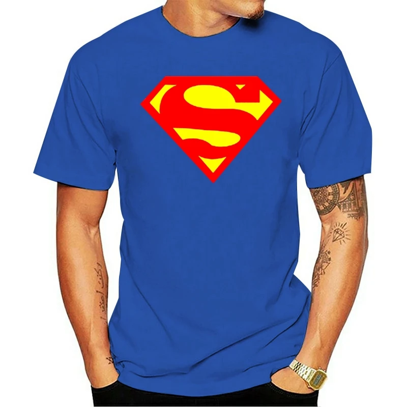 De Manga Corta Para Hombre Ragl Camiseta Uued Mehed Naised Cartoon Vabaaja Lühikese O-kaeluse Broadcloth Superman (päritolu)