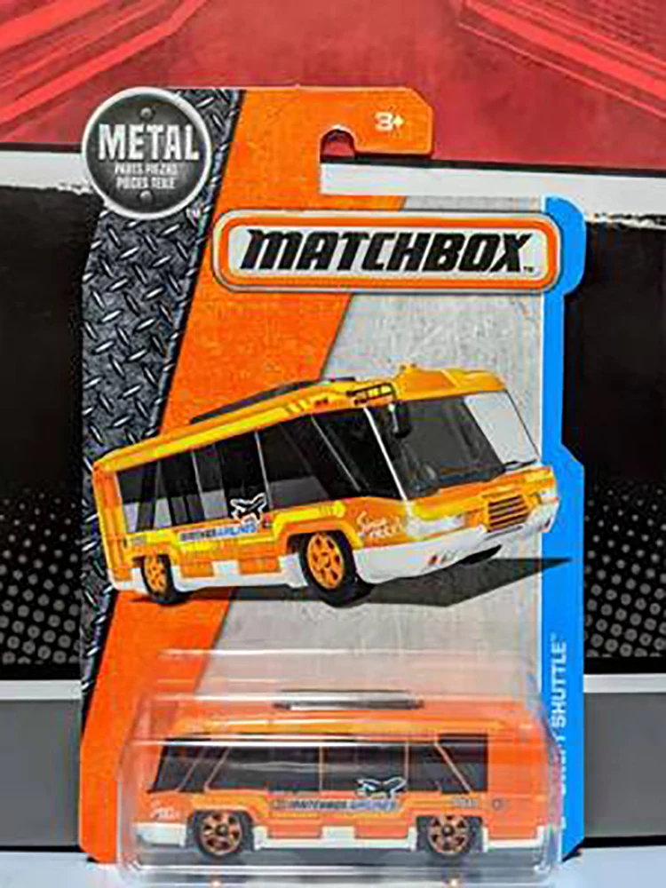 1:50 Matchbox Lennujaama Shuttle Bus Movie Collector Edition Diecast Metal Model Lastele Mänguasju Koguda Koguda Transport