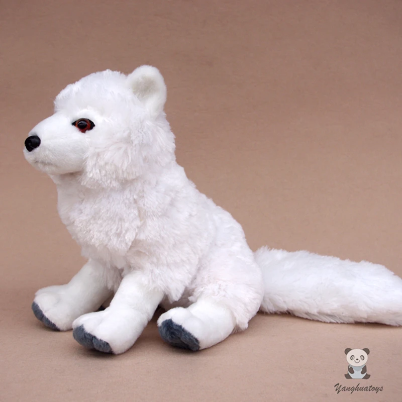 Armas Mänguasjad, Plüüš-Wildlife Arctic Fox Nukk Reaalne Elu Topis Mänguasi Valge Rebased Nukud, Pehmed