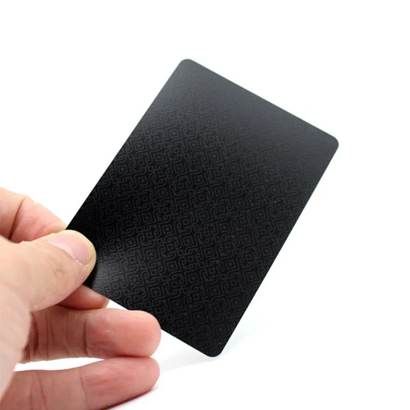 Plastikust Veekindel PVC Pure Black Magic Box-pakitud Plastikust mängukaardid Set Teki Poker Loominguline Kingitus Vastupidav Poker hulgimüük