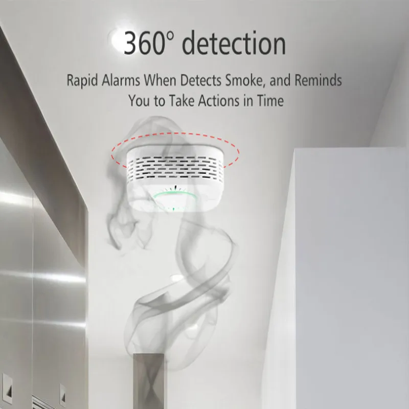 2021 TUYA Smart Tulekahju Häire 9V Kaasaskantav suitsuandur Wifi Suitsuandurid tuleohutus Kodus Turvalise Turvalisuse Suitsu Alarm Sensor