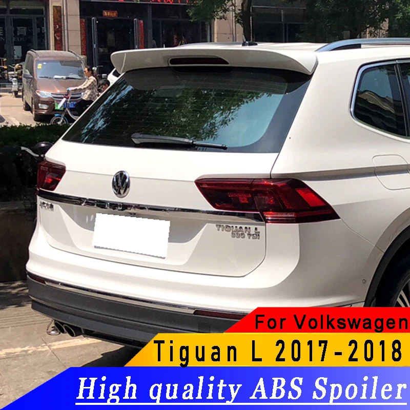 Kvaliteetsest ABS materjalist spoiler Volkswagen Tiguan L 2017 2018 aasta spoiler primer või valge või must spoiler jaoks Tiguan L