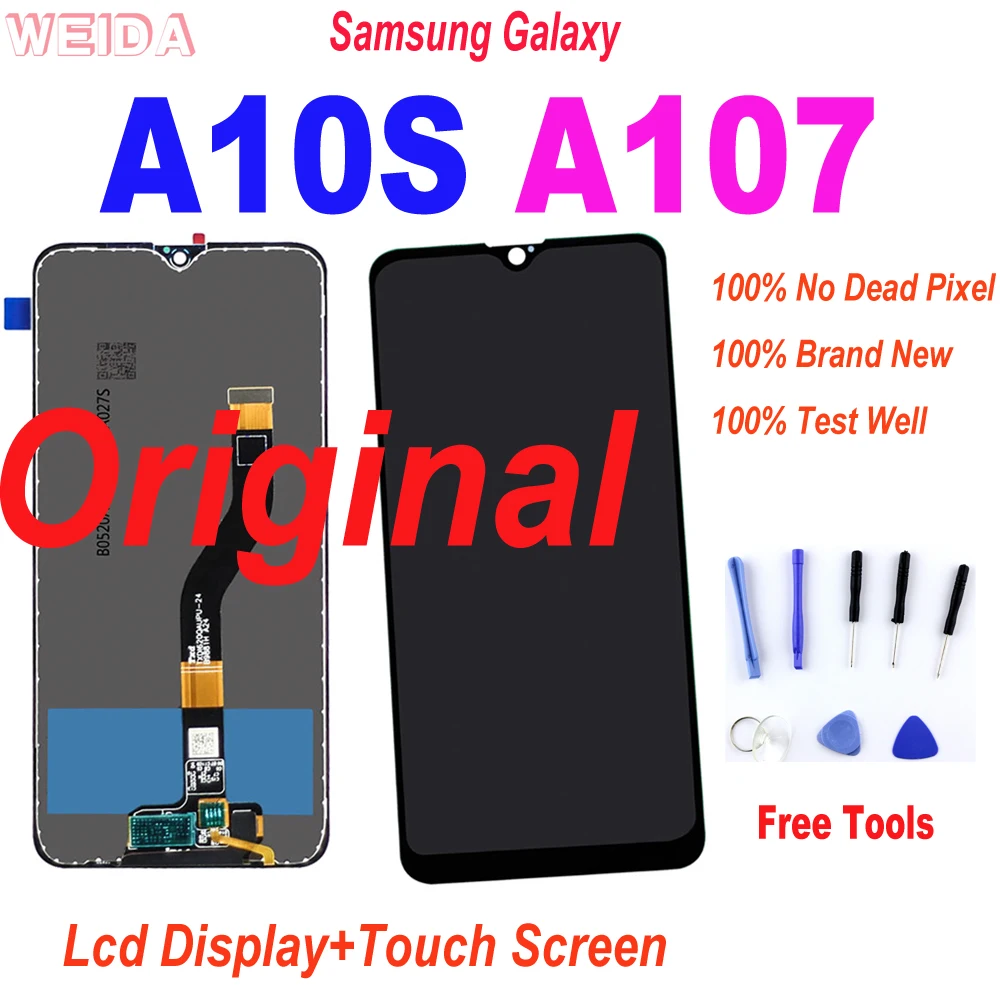 Algne LCD Samsung Galaxy A10S A107 LCD Ekraan A107F A107FD A107/DS A107M Puutetundlik Digitizer Assamblee Asendamine