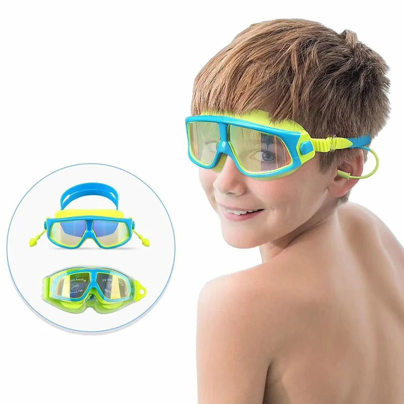 Ujumine Kaitseprillid Mugav Silikoonist Suur Raam, Reguleeritav Ujuda Prillid Lastele Anti-Fog UV-Veekindel Ujumine Prillid