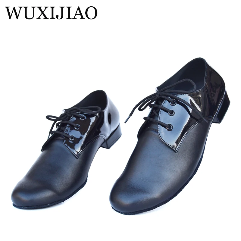 WUXIJIAO Päris nahk + PU mehed tango pulm kingad kaasaegne kingad tantsusaal tantsu kingad võivad olla kohandatud suurus