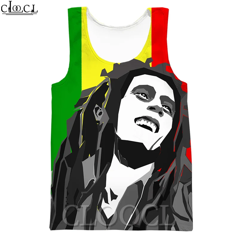CLOOCL Suvel Moe Jõusaal Tank Eesotsas Laulja Bob Marley 3D Print Varrukateta Tanktop Mehed Naised Streetwear Vest Fitness Riided Top