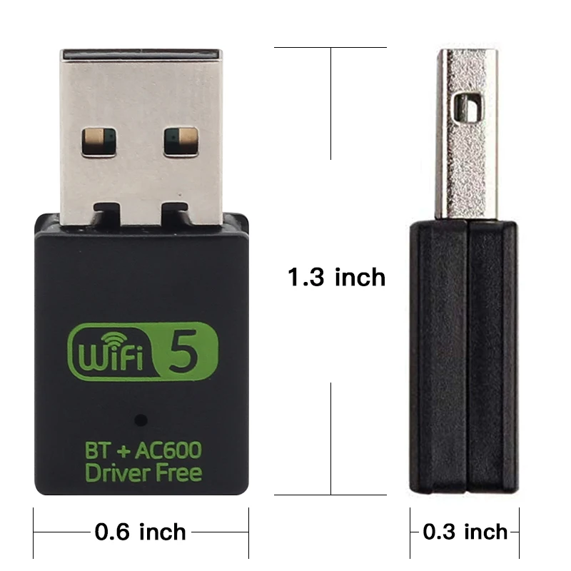USB-WiFi-Bluetooth-Adapter-600Mbps Dual Band 2.4/5 ghz Traadita Välise Vastuvõtja Mini-USB WiFi Dongle Võrgu Kaart PC/Sülearvuti