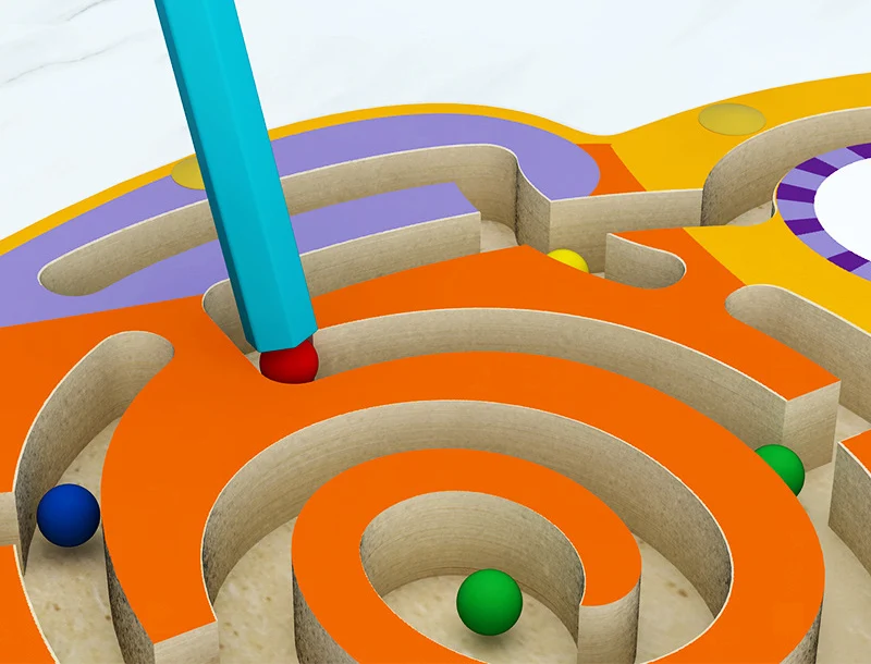 Värvilised 3D-Loomade Labürindi Beebi Mänguasjad Montessori Haridus Mängib Lapsed Mänguasjad Magnatic Maze Puidust Mänguasjad, Beebi Üle 3 Aastat Vana
