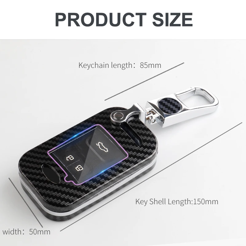 ABS Süsiniku Fibe Auto Remote Key Shell Täielikult Katta Juhul Kaitsta Fob Jaoks Chery Tiggo 8 19 Lõike 5x Arrizo Smart Auto Võtmehoidja Fob