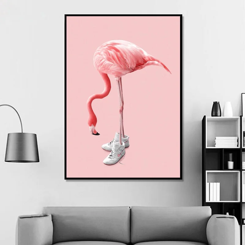 Wall Art Lõuend Maali Kets Flamingo Pink Lõuend Põhjamaade Stiilis Kodu Decor Maali Prindib Plakati jaoks, elutuba, Tuba Decor