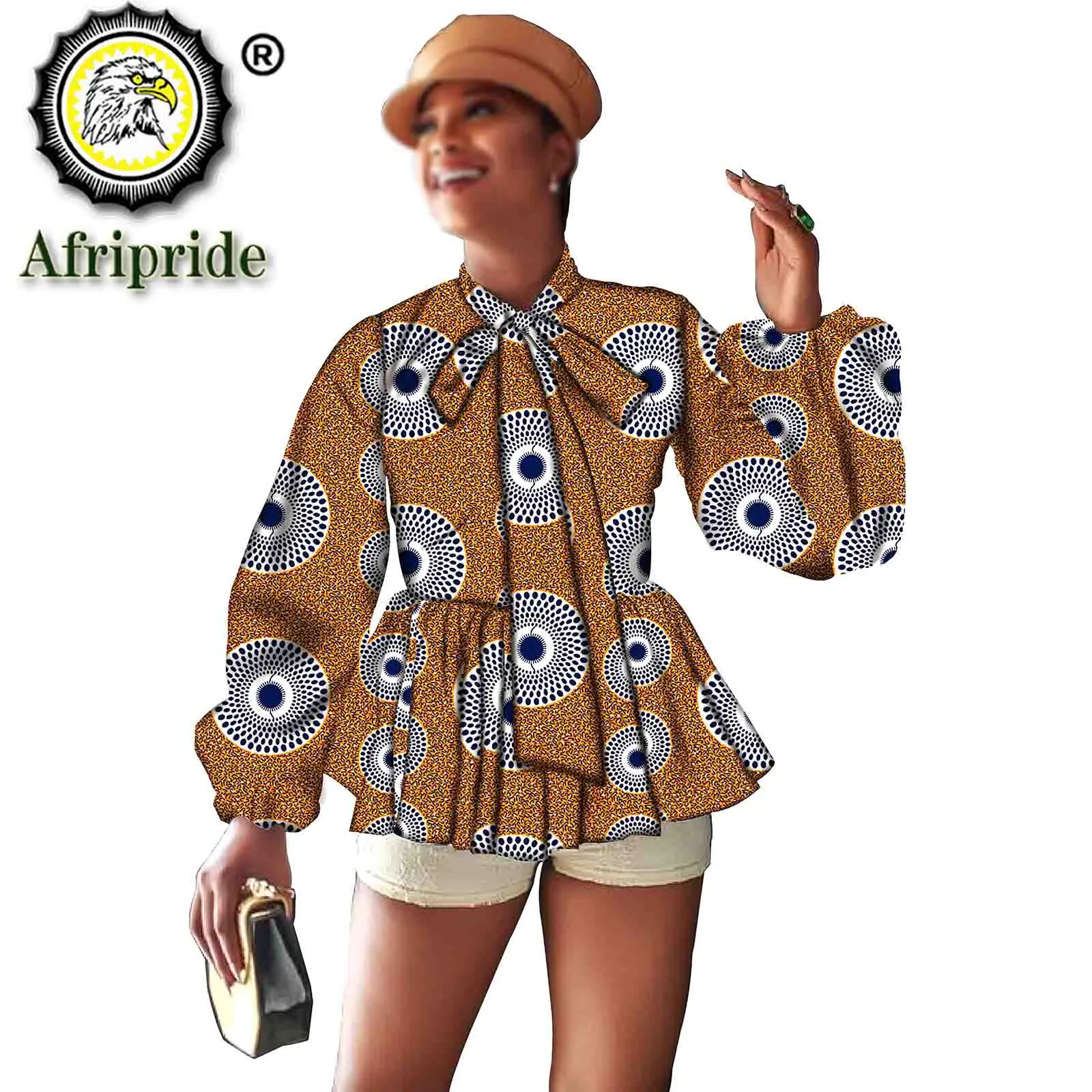 Naiste Mantlid-Aafrika Mood Riided Naistele Ankara Prindi Täis Varruka Liiga Jope Pluss Suurus Riided Outwear S2024008