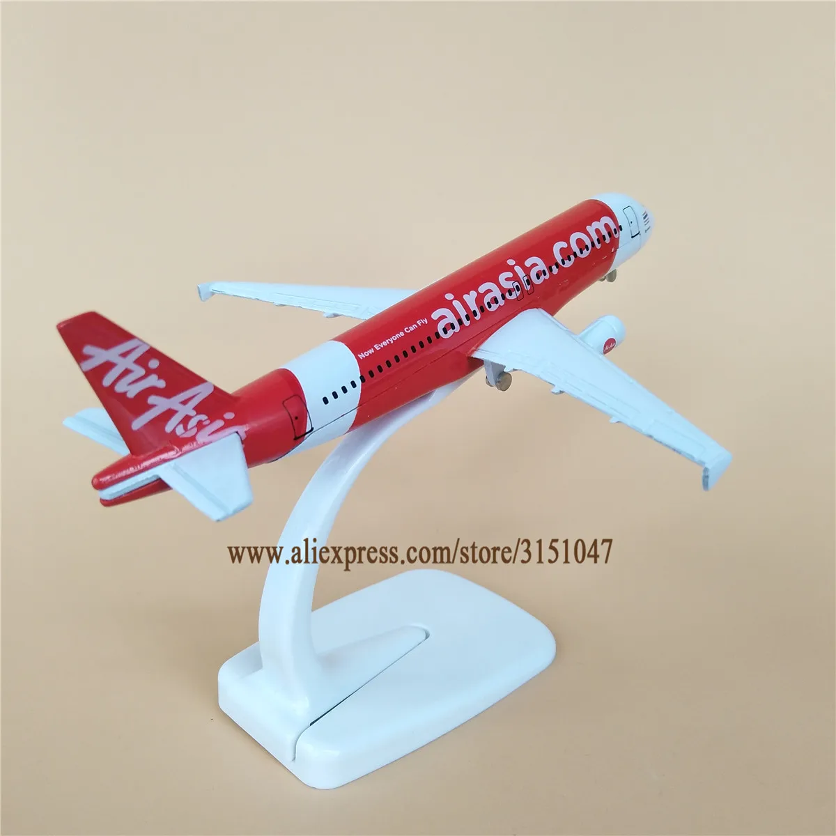 16cm Metalli Sulam Lennuk Mudel, Punane Air Asia Airbus 320 A320 Airlines Lennuk Mudel w Seista Õhusõiduki Lapsed Diecast Kingitus
