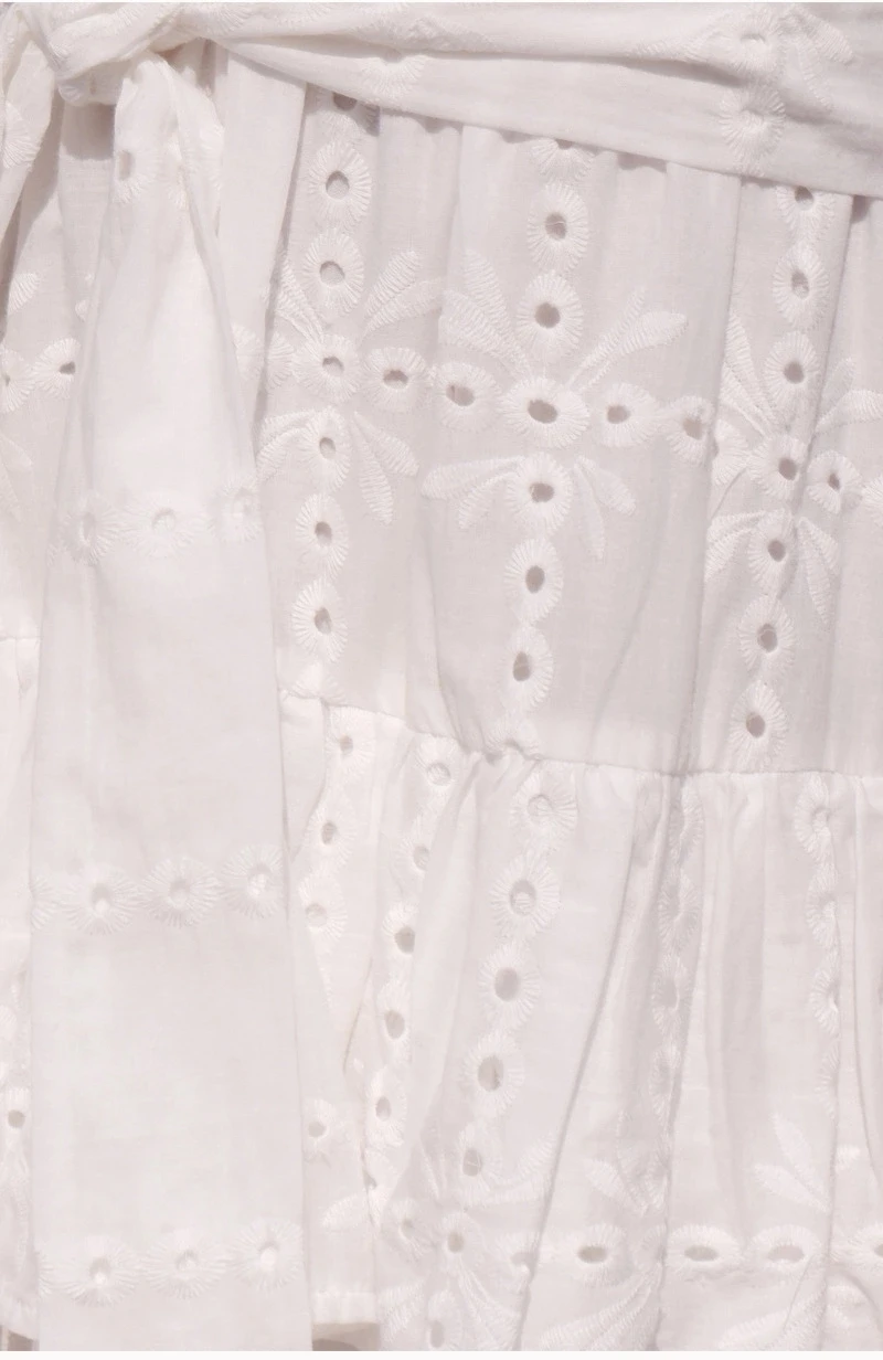 Valge Tikand Puuvill Kleidid 2019 Suvel Naiste Lühikesed Varrukad Vabaaja Beach Sundress Seksikas V-Kaelus, Seest Õõnes Välja Mini Kleit