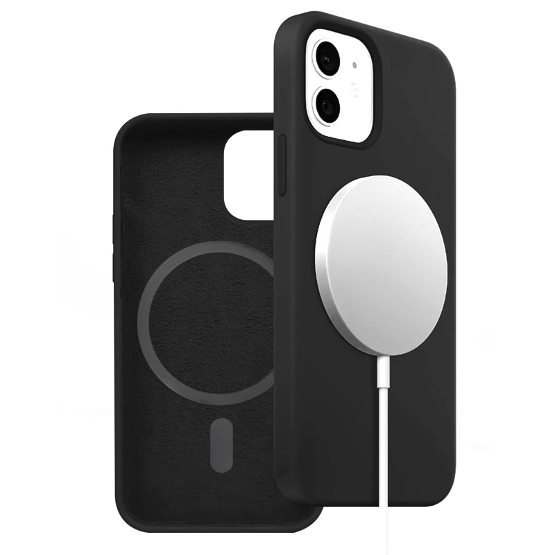 Algne Luksus Square Magnet Telefon Case For iPhone 12 Pro Max Mini Magsafing Juhul Toetada Traadita Laadimise Silikoonist Kate