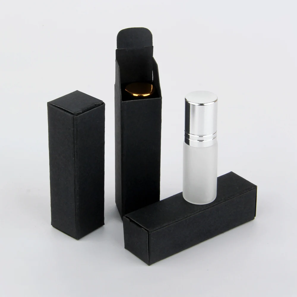 100tk/Palju Musta Kasti 20X20X70mm Tühi Parfüümi Pudeli Package box Kohandatav Paberist Karbid Pakendi Custom Logo