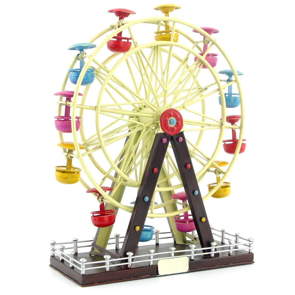 Vintage Ameerika Raua kaunistamiseks puhas käsitöö tina kaunistused Ferris wheel sünnipäeva kingitus