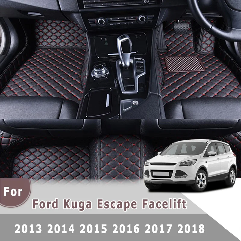 RHD Vaibad Ford Kuga Põgeneda Facelift 2018 2017 2016 2013 Auto põrandamatid Auto Interjööri Aksessuaarid Disain Vaibad