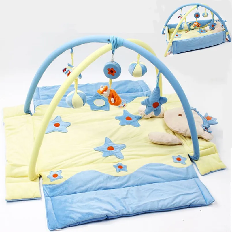 Multifunktsionaalne beebi tegevuse matt eemaldatava toetada beebi voodi bell muusikalised mänguasjad Meele koolitus Beebi madrats baby play mat