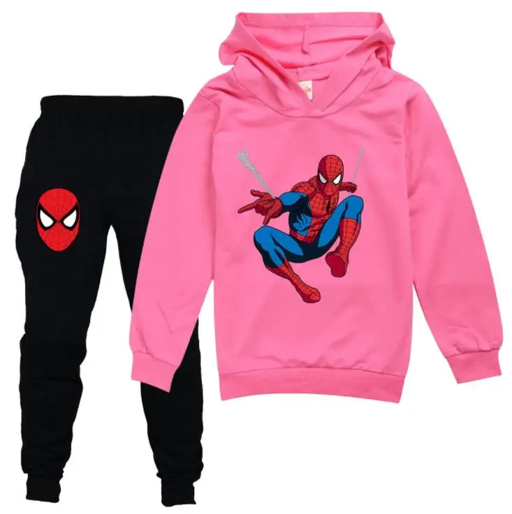 Disney Poiste Spiderman Rõivaste Komplekti Puuvill Sport Ülikond Laste Cosplay Kostüüm Hoody + Püksid komplekt Lapsed Tracksuit Riided