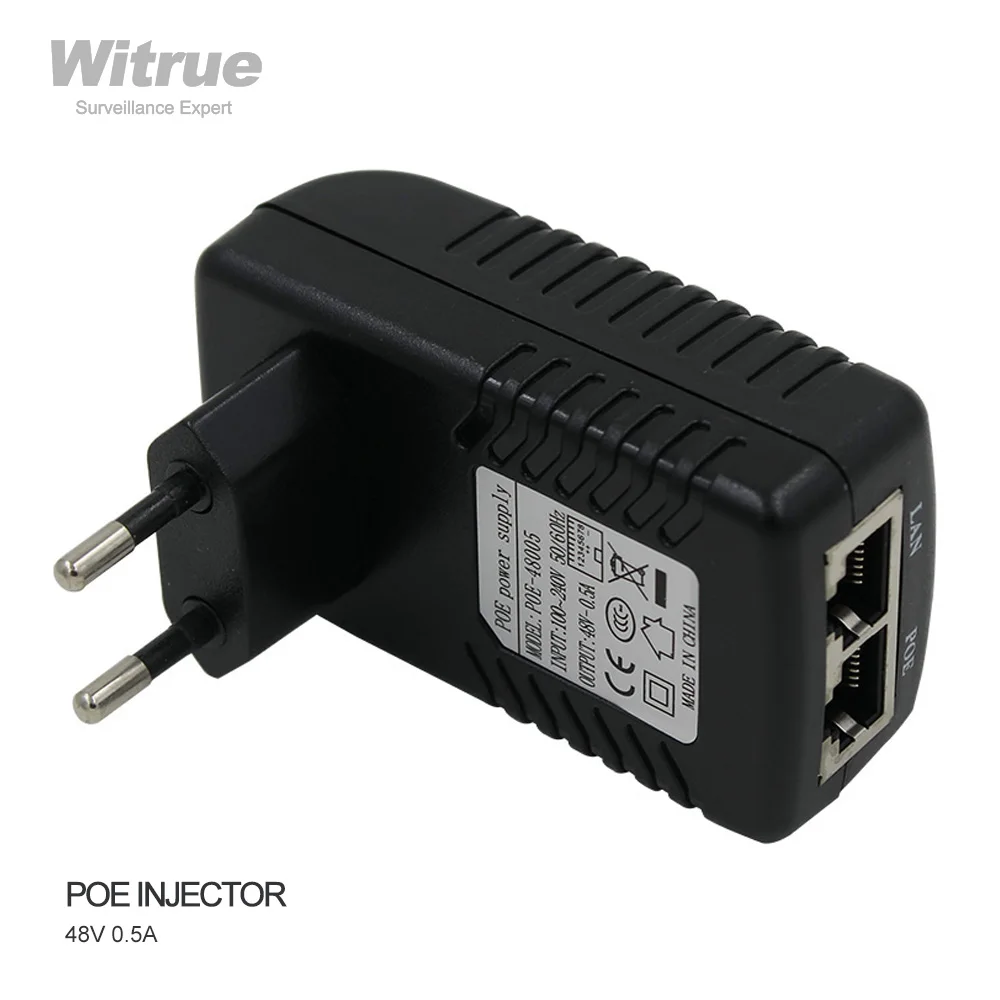 POE Injector 48V 0.5 a IP kaamera Ethernet CCTV POE POE adapter pin-4/5(+),7/8(-) kooskõlas IEEE802.3af
