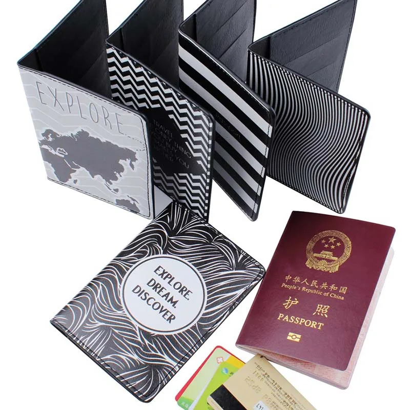 ANKUCOO Uue Reisi Triibuline PU Nahast Pass Kate nii Naised Mehed Reisi Krediitkaardi Omanik Reisi-ID Dokumendi, Passi Omanik