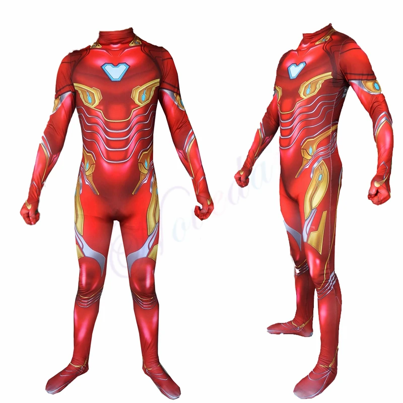 Iron Man Kostüüm Mehed Täiskasvanud Superkangelane Kombekas Peorõivad Halloween Kostüümid Puhul Lapsed