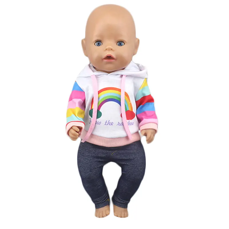 2020 Armas vikerkaar sobib Sobib 43cm Baby Doll 17 Tolline Uuestisündinud Baby Doll Riided