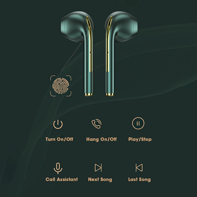 TWS Bluetooth Kõrvaklapid HIFI Traadita Kõrvaklapid Touch Control Sport Gamer Headset Stereo Heli Kõrva Pungad IOS-i ja Android Telefon