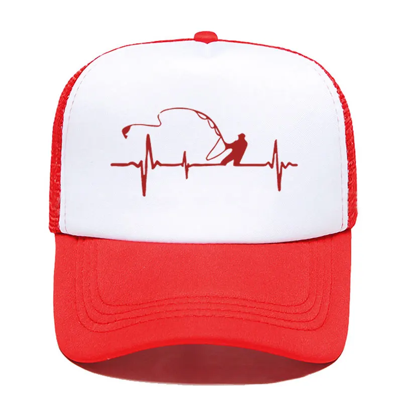 Uus Sarkastiline Graafiline kalapüügi Uudsus Naljakas Baseball Cap Prindi Naised Mehed Unisex Vanema-lapse Mütsid Mesh Visiir Väljas Päike Müts
