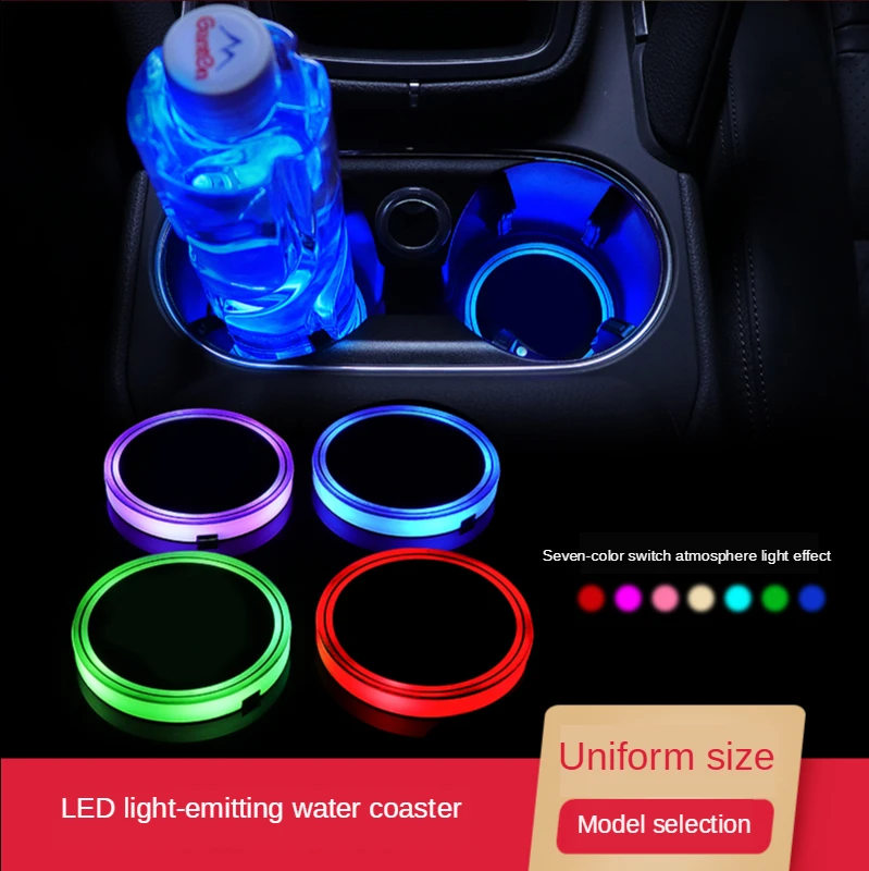 LED vee tassi matt värvikas valgust kiirgav auto interjöör kaugseire keskus kontrolli anti-skid pad atmosfääri lamp