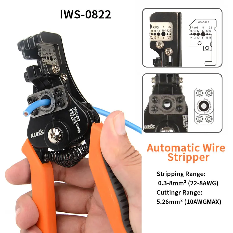 IWS-0822/HS-700B Automaatne Eemaldamine Tangid, traat strippar Multi-function elektrik juhtmed Lõikur multifunktsionaalne Tööriist