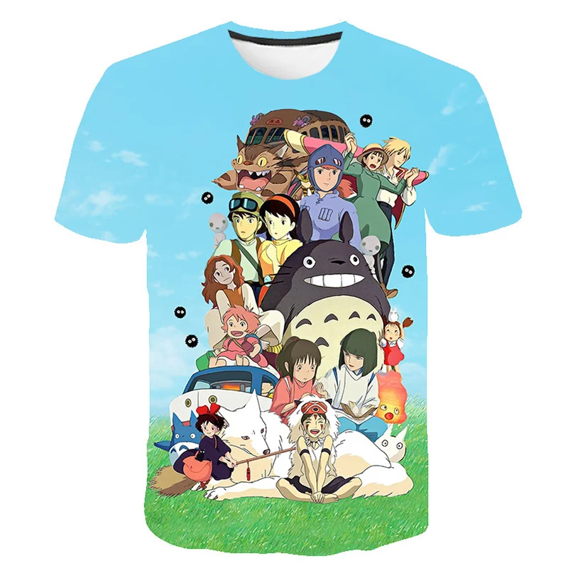 Armas Disain Harajuku Totoro t-särk Lapsed Anime Särgid Tüdrukute T-särk Vabaaja Kawaii Lühikese Varrukaga Topid Lastele Riideid Tüdrukutele 4-14Y