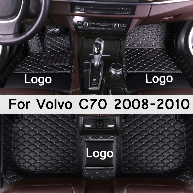 MIDOON nahk Auto põranda matid Volvo C70 2008-2010 Kohandatud auto suu Padjad auto vaip katte