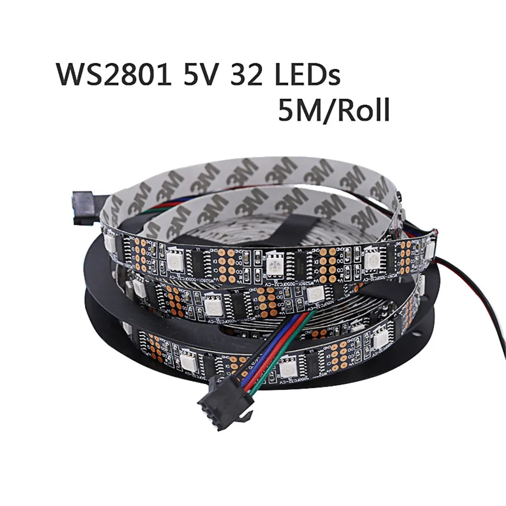 Ws2801 Välise IC-full-color dual-signaali 5V 32 lamp programmeeritav led lamp koos väljas engineering sisekujunduses kerge ba