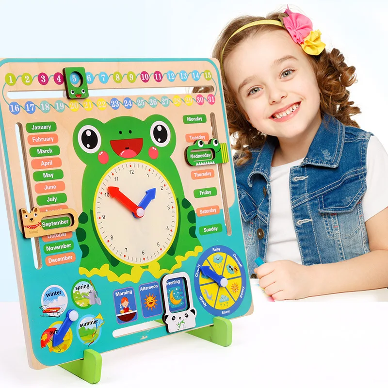Puidust Mänguasjad Montessori Beebi Ilm Hooaja Kalender Kella Tunnetus Koolieelsete Haridusasutuste Õppevahendite Mänguasjad Lastele