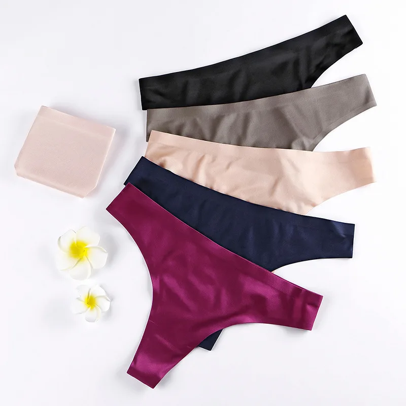 Õmblusteta Aluspüksid Naiste Jää Silk Püksikud Ahvatlev Rihmad Ultra-õhuke Pesu Madala tõusu Underwear Aluspüksid Naiste Intimates #F