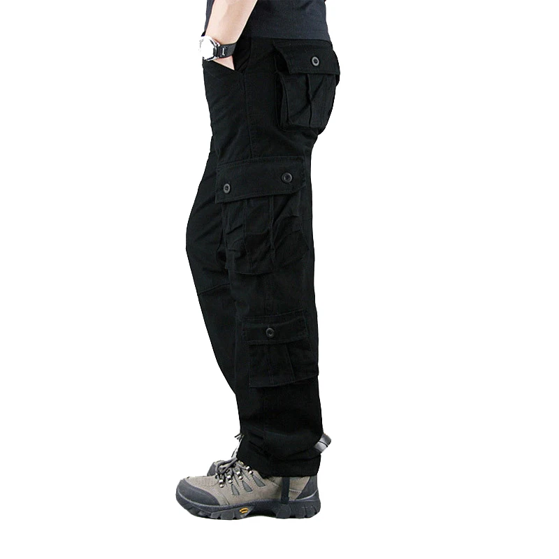 Sõjalise Cargro Püksid Meeste Vabaaja Lahtised Pikad Püksid Puuvilla Tactical Püksid Meestele Mitme Tasku Armee Mõõdus Hombre Suurus 29-42