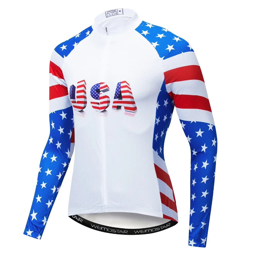 2021 USA Pro Team Peegeldav Jalgrattasõit Jersey Särk, Pikad Varrukad Meeste MTB Jalgratas Riided Ropa Ciclismo Kanada Road Bike Kampsunid